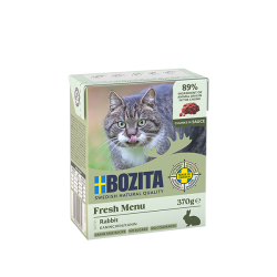 BOZITA FRESH MENU MIĘSNE KAWAŁKI Z KRÓLIKIEM W SOSIE 370g